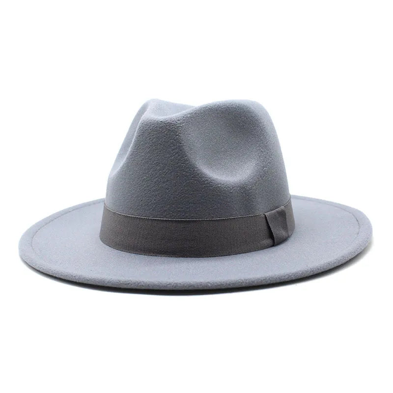 Ribbon Fedora Hat New Felt Hat Jazz Hat Fashion European and American Hats Men and Women General Hats шапка женская