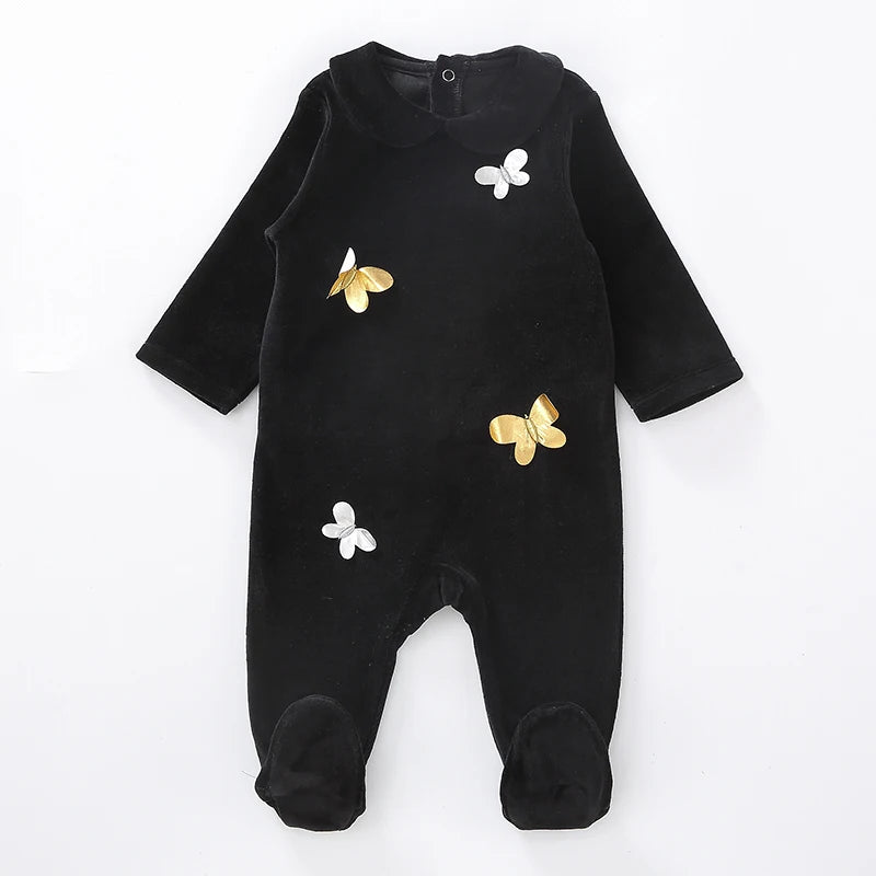 Baby Romper Pyjamas Kids Clothes Long Sleeves Children Clothing Heart Star Baby Overall Children Boy Girl Clothes Footies Romper