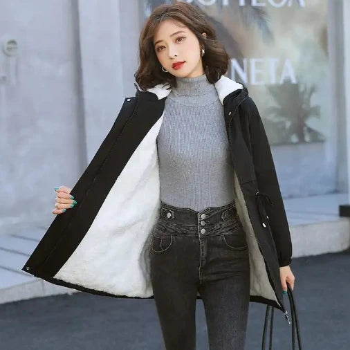 Women's Coats 2025 High Quality Midi Length Loose Women's Clothing Winter Coat Elegant Thick Fashion Fur Coat Women
