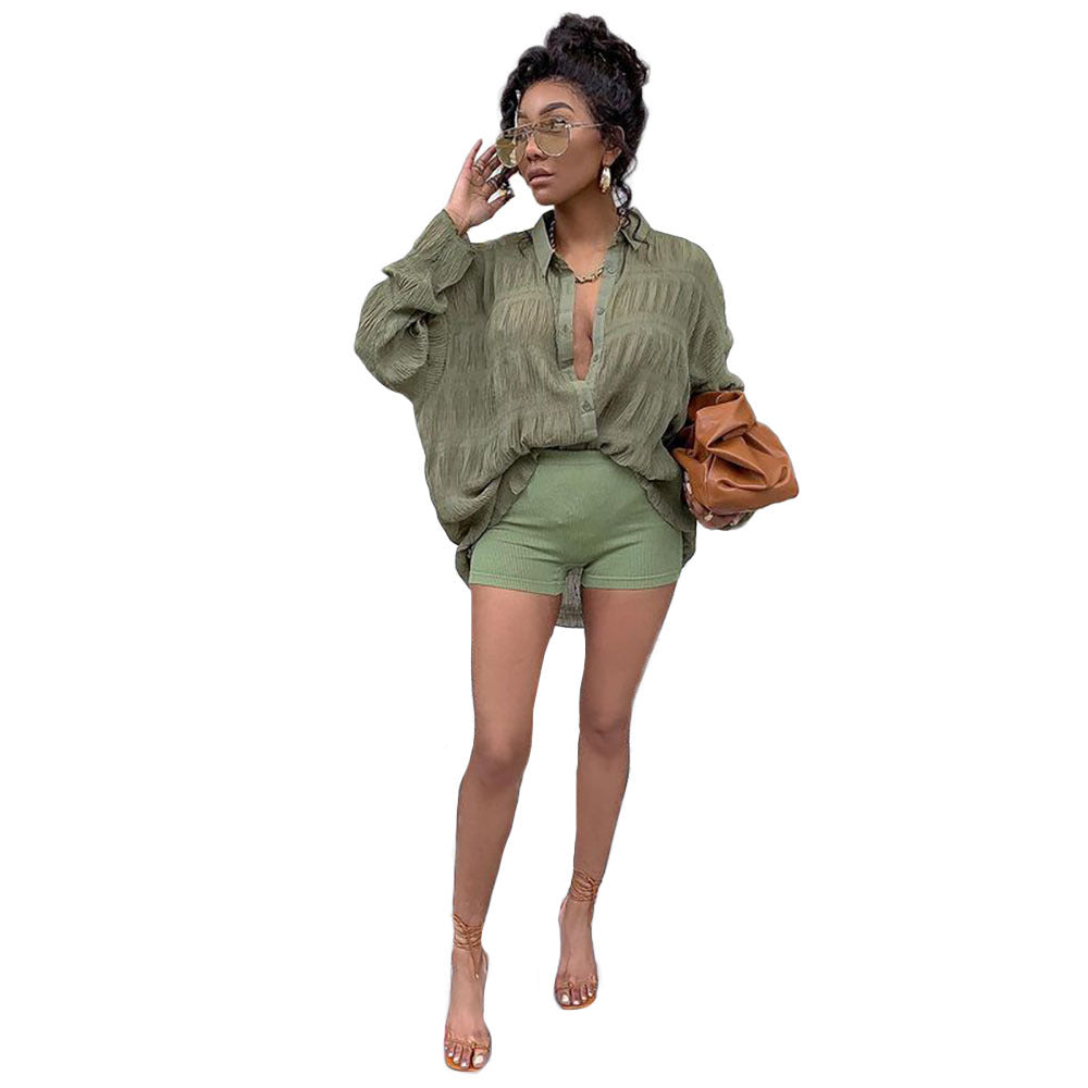 YD Stylish Ladies Causal Career Blouse Button Up Loose Women Workout T-Shirt Top Women's Blouses