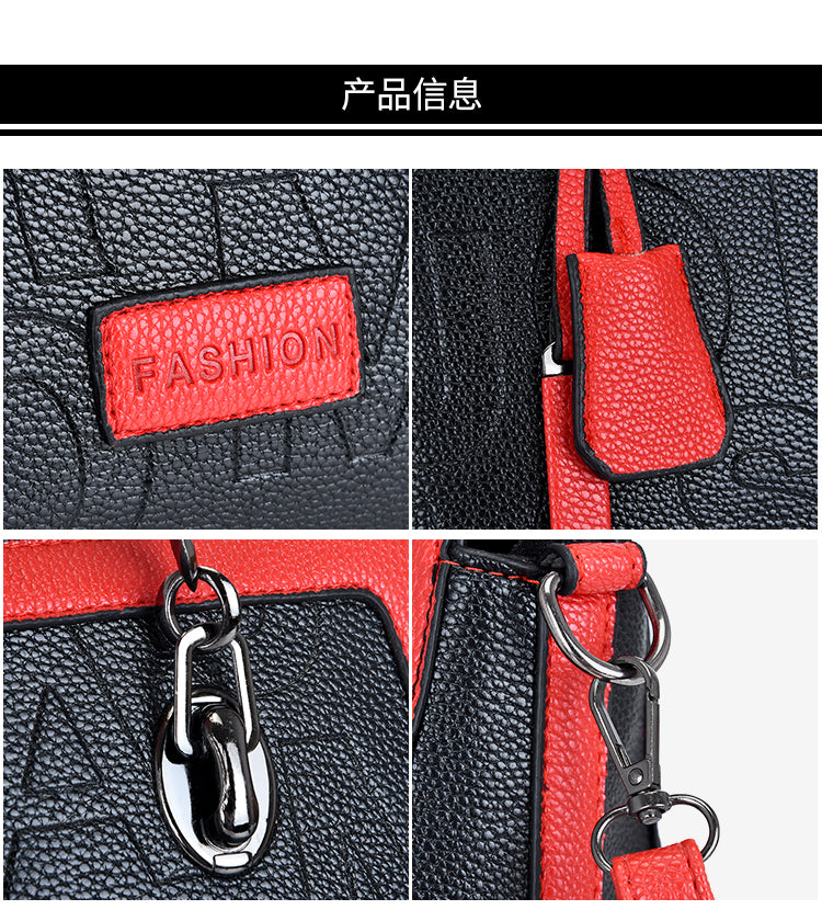 HONGRUI Unique Handbags Purse Wallet 2pcs Bag Set Emboss Handbag
