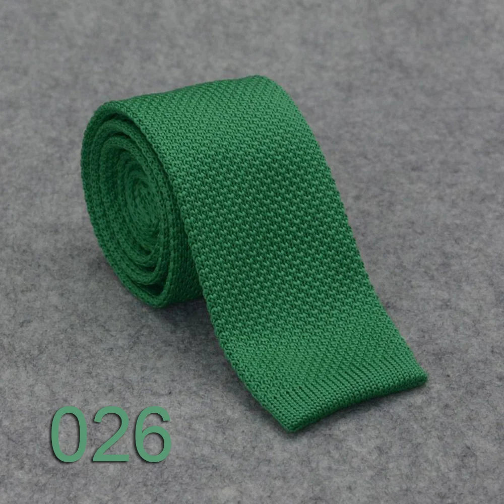 Wholesale Cheap Casual Black Knit Tie Cheap Silk Knitted Ties Men Plain Solid Men's Knit Ties