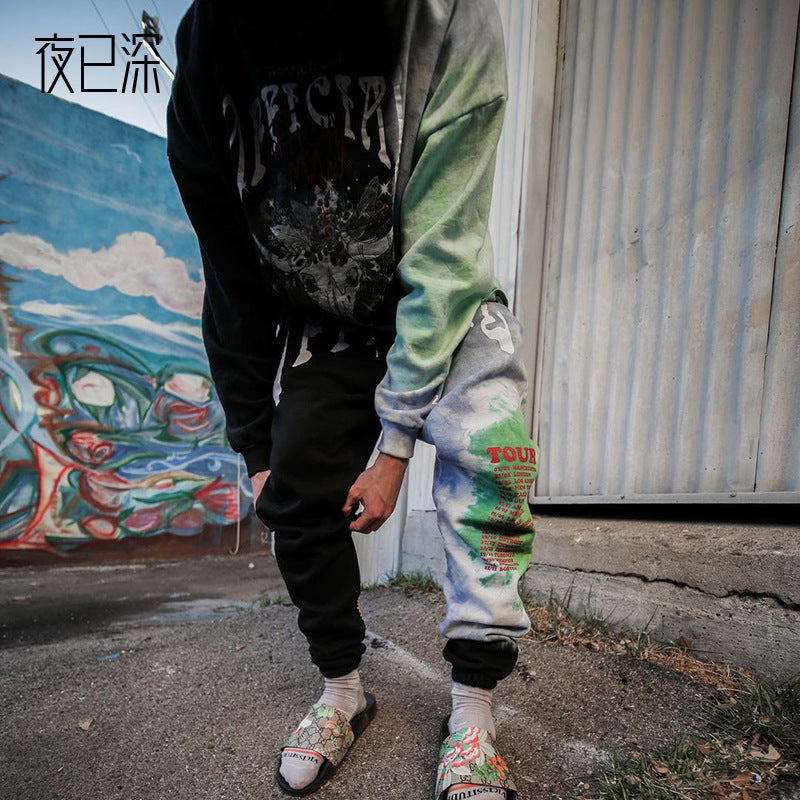 TG042 Trendy Custom Activewear Hoodie Tracksuits  Casual Long Sleeve Men Joggers Suits Set