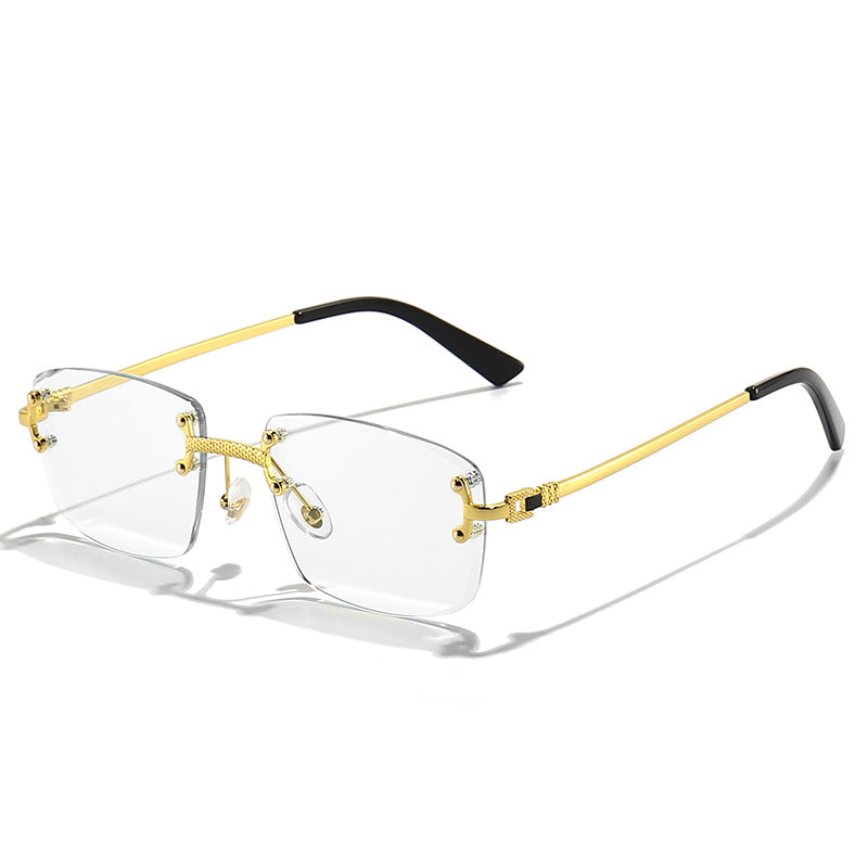 HBK 2022 Fashion Rimless Glasses Frames Luxury Frameless Sun Glasses Sunglass Woman 2021 Rimless Sunglasses Mens