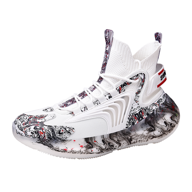 Chunky Gym High Top Men's Court Sneakers Winter Walking Mesh Male Fashionable Big Camouflage Casual Platform Mens Sneaker