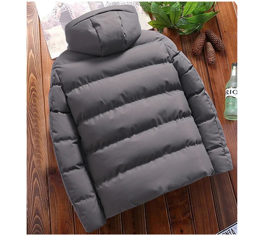 Winter Men's Jacket Mens Casual Coat Warm Windbreaker Parkas Fashion Slim Fit Coats