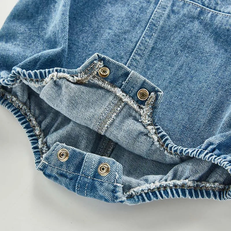 Baby Boys Girls Clothing Sleeveless Baby Denim Bodysuits Kids Jumpsuit New Autumn Baby Denim Overalls