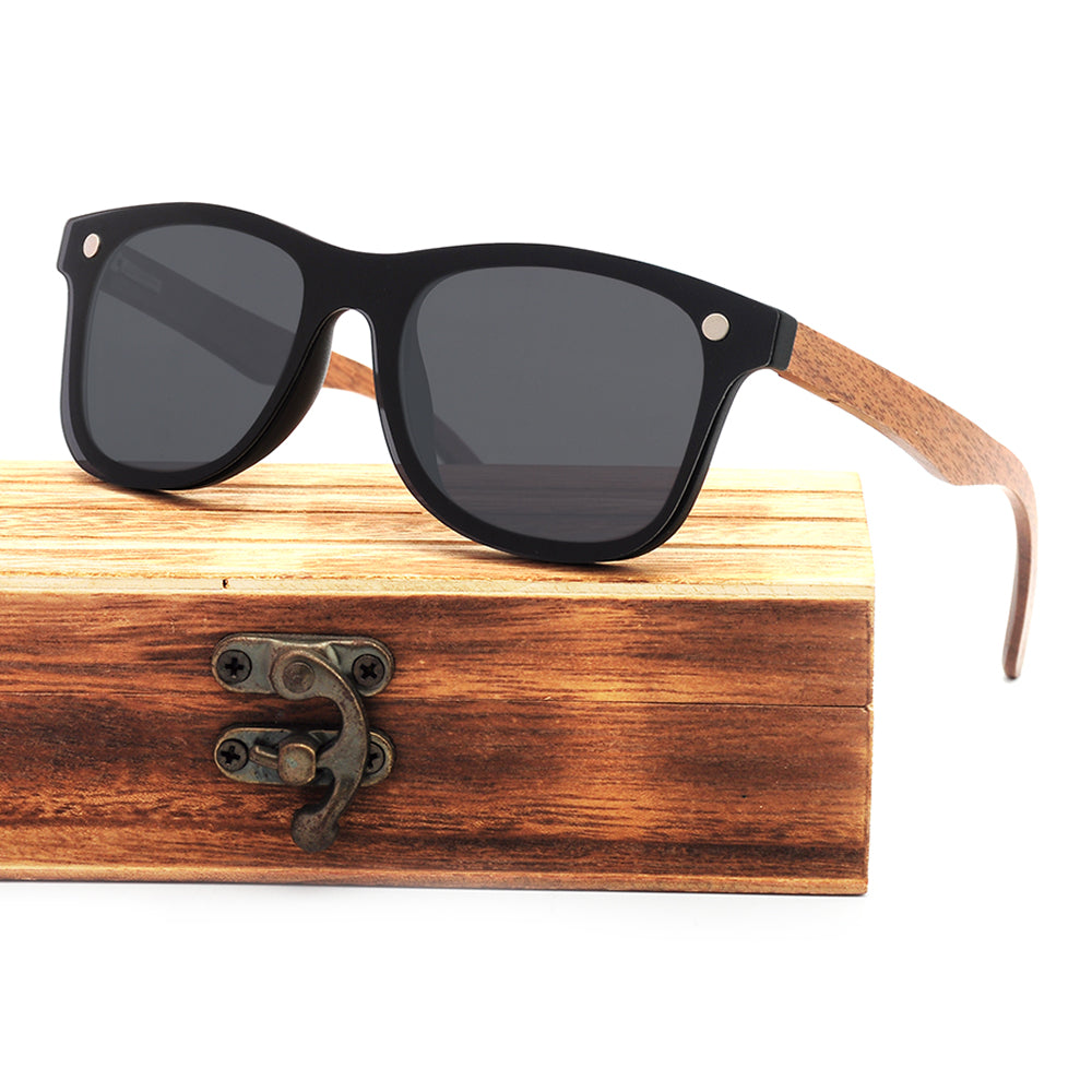 Uv400 Polarized Sunglasses Recycled  Wood Sunglasses
