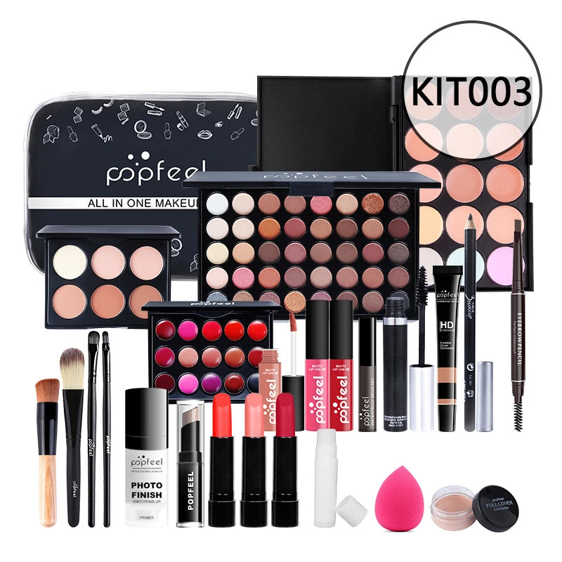 20 Styles Makeup Set Eyeshadow Lipstick Eyebrow Pencil Lip Gloss Makeup Brush Powder Nail Polish With Makeup Bag Cosmetics Kit - My Store
