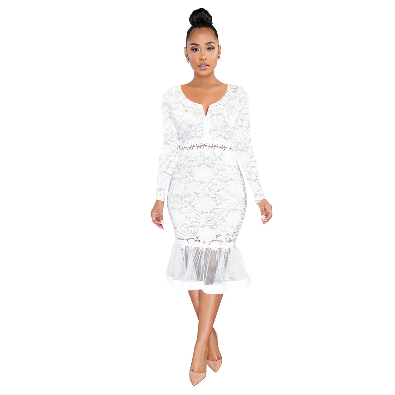 Q21W920 Lace Mermaid Dress Party Evening Classy Dresses Party Dresses Women