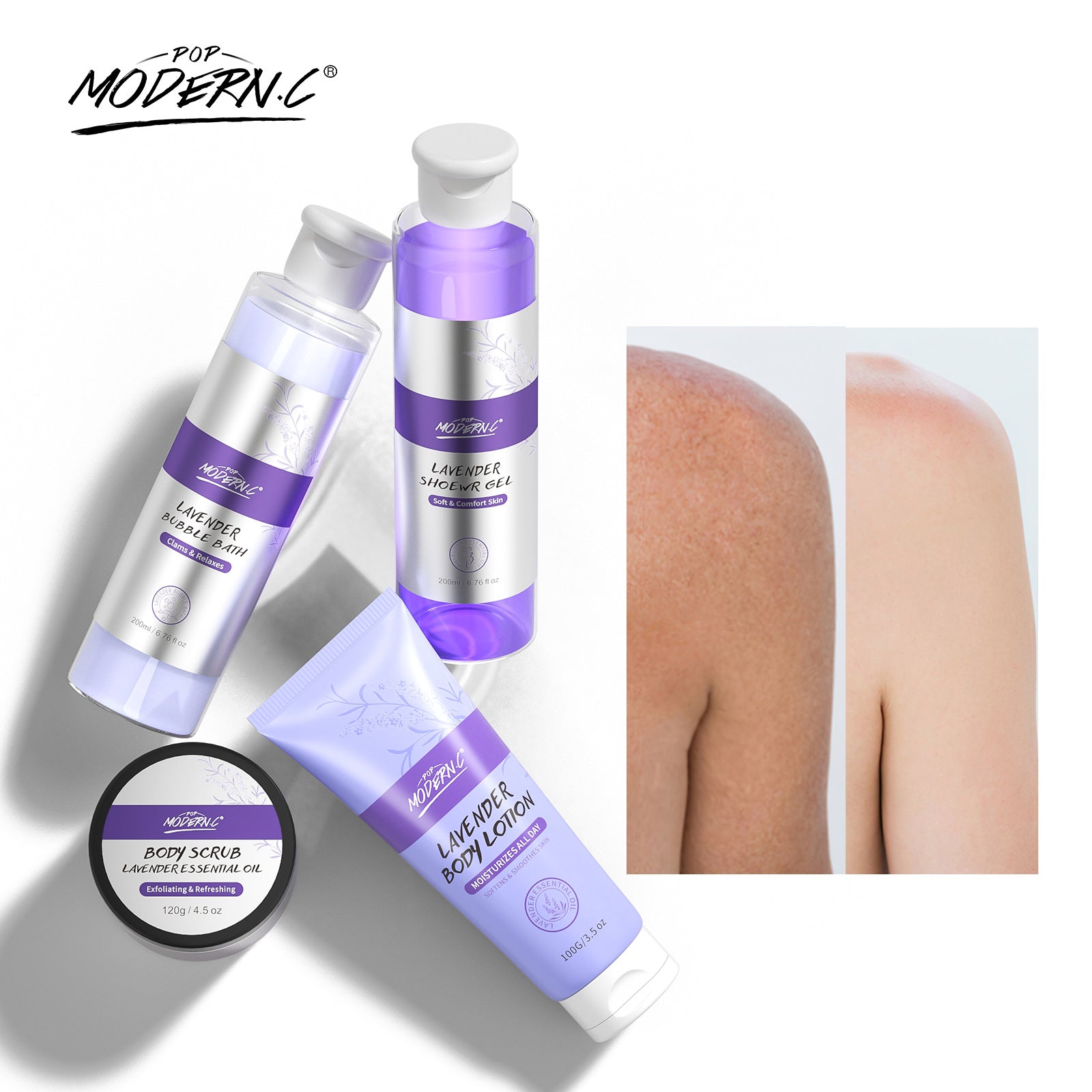 Wholesale Lavender Blossom Christmas Shower Gel Spa Bath Gift Set Spa Gift Basket for Women