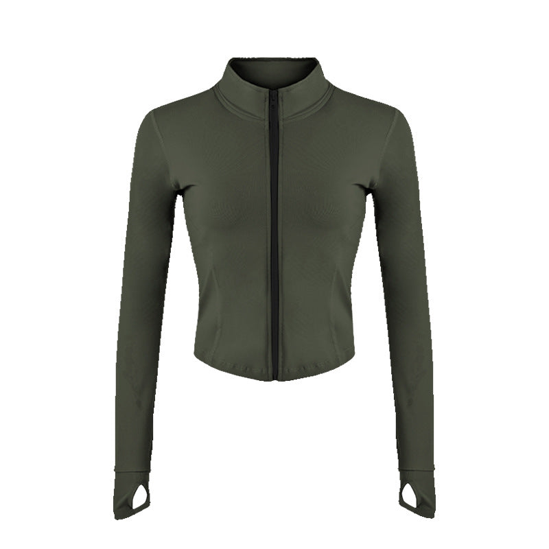 9 Colors Cheaper Private Label Activewear Workout Gym Fitness Tops Woman Fitness Plus Size Jogging Jacket Gym Active Wear