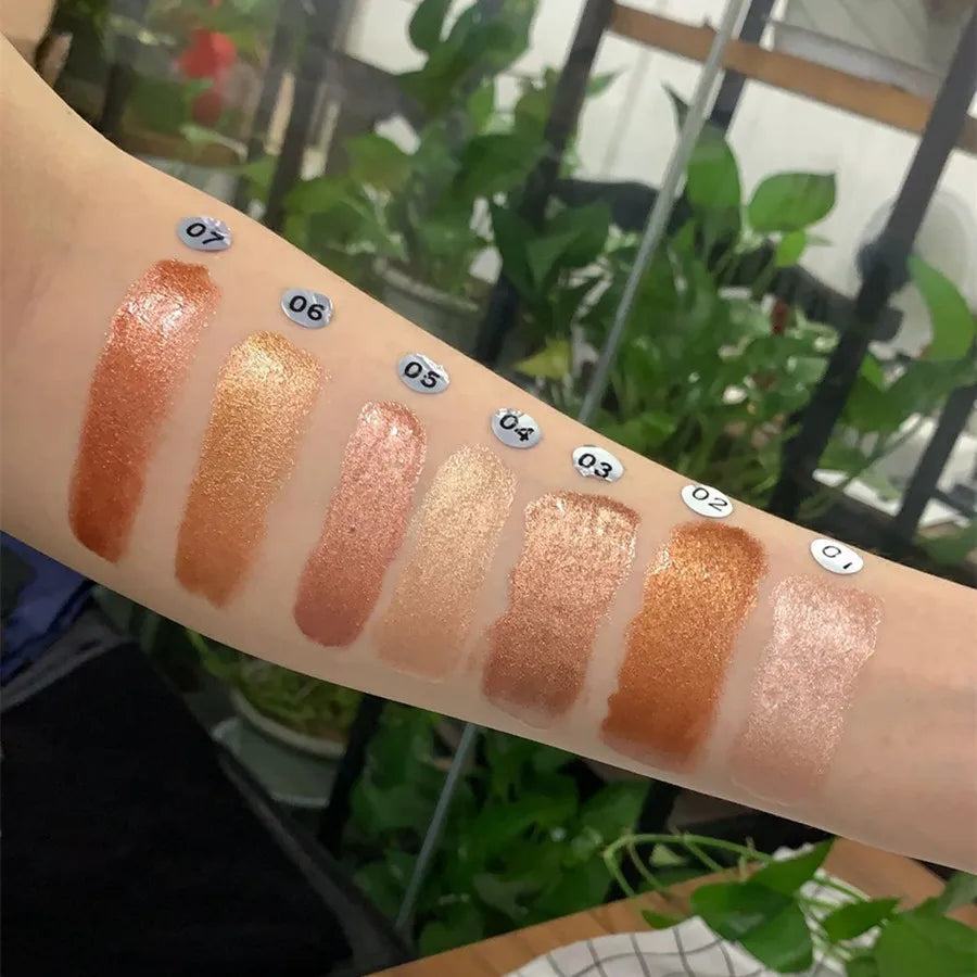 Face Makeup Cosmetic 7 Colors Shimmering Liquid Highlighter Makeup - My Store