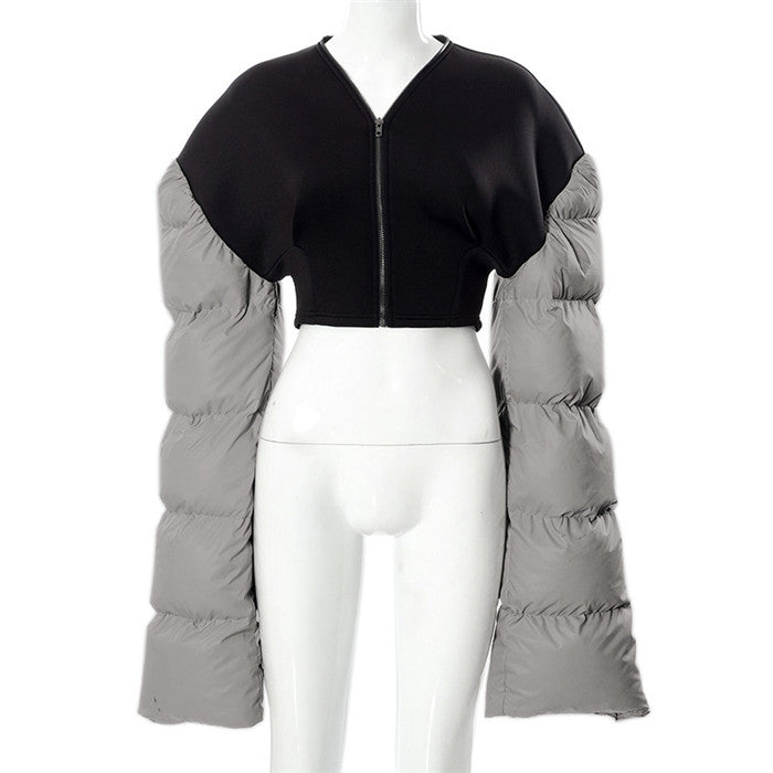 L633-Winter Clothes for Women Patchwork Womens Puffer Coats Jackets Bubble Coat