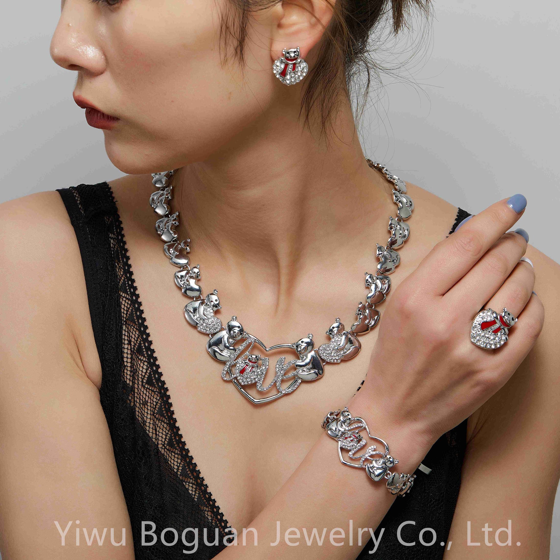 2021 Hip Hop High Quality Gold Jewelry Women Jewelry Set 18k Gold Plating Jewelry Set