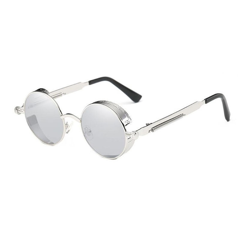 Trendy Steampunk Sunglasses Retro Fashion Men Women Luxury Sunglasses Fashion Round Sunglass
