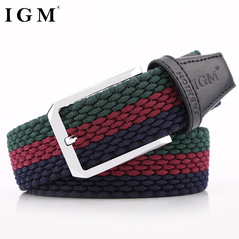 35mm Stretch Belt Braided Elastic Woven Belt Mens Belts for Jeans