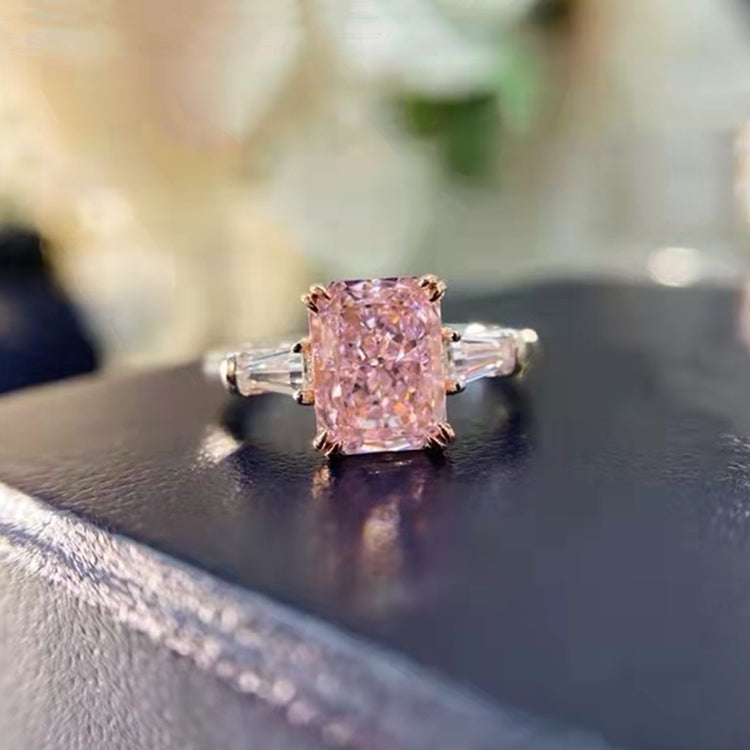 Sgarit Jewelry Manufacturer Custom 18K White Gold Anniversary Jewelry Gift 2Ct Pink Moissanite Jewellery Diamond Custom Ring