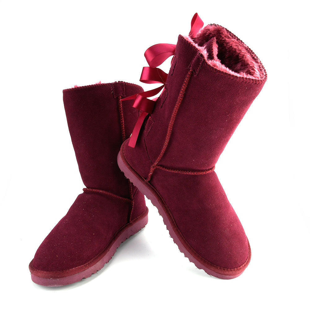 Factory Direct Sale Wholesale Fashionable Winter High Boot Multi- Bowknot Woman Snow Boots