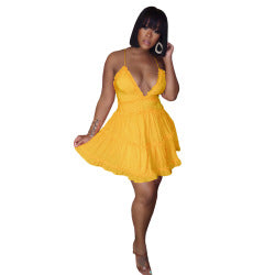 Neck Dress Summer Dresses Women Sexy White Dresses for Woman