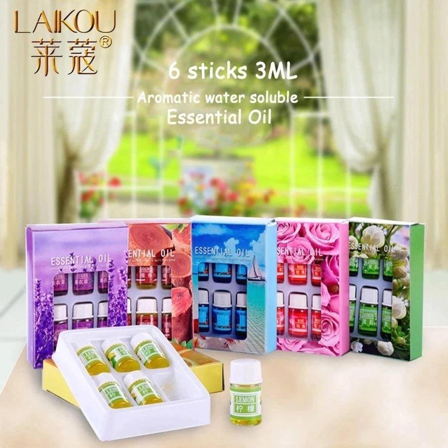 LAIKOU Essential Massage Aroma Oils Rose Lavender Essential Oils for Aromatherapy Diffusers Massage Fragrances Lemon Ocean Oil