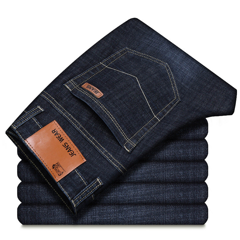 Drop Shipping Men Denim Jeans Long Pants New Fashion Business Casual Jean Pants
