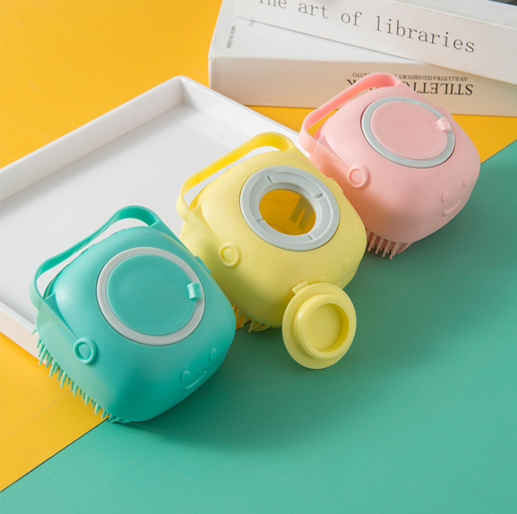 Baby Bath Silica Gel Bath Brush Baby Rub Mud Bath Artifact Silicone Baby Hair Brush