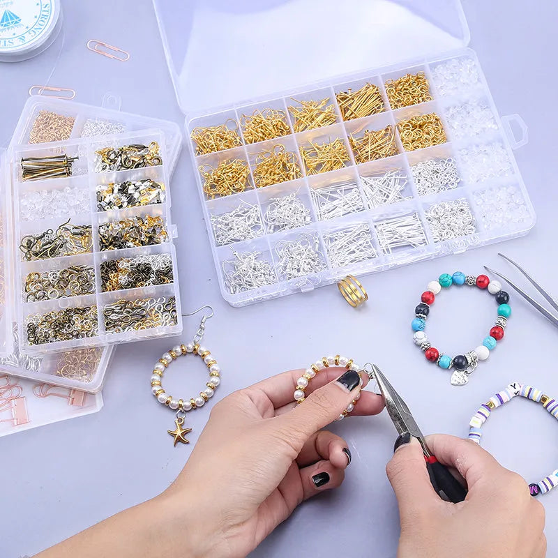 Jewelry Making Supplies Kit With Jewelry Tools, Jewelry Copper Wires Thread and Jewelry Findings for Jewelry Repair and Beading