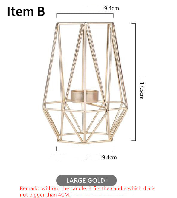 Small Size Wedding Decorative Gold Single Candlestick Hanukkah Candles Lanterns Decorative Candle Jar Unique Candle Vessel