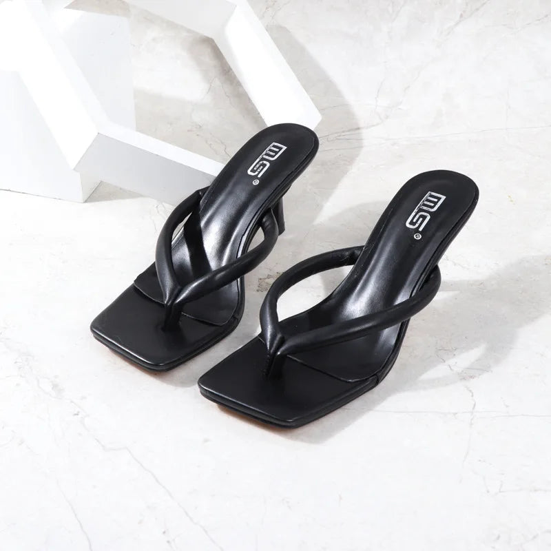 Y 36-42 Women Shoes Factory Hot Selling Designer Heels High Quality Ladies Summer Sandals Women Heels Square Toe High Heel Shoes