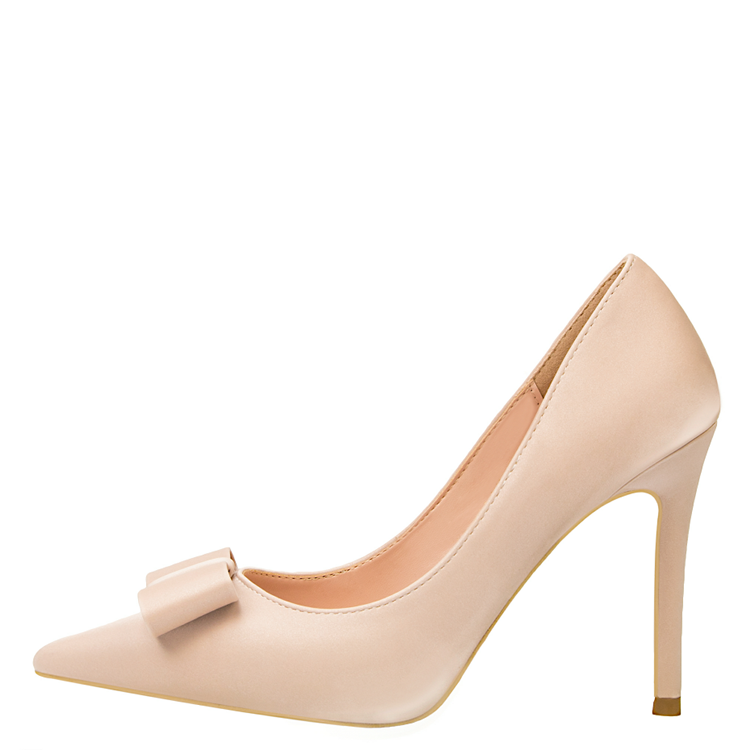 Thin Heel Suede Point Toe Bow Shoes Women Heels