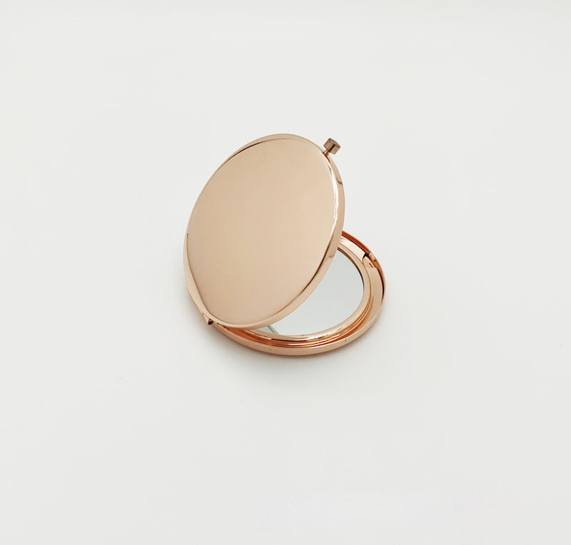 Wholesale 70mm Sublimation Blank Compact Pocket Mirrors Cosmetic Make Up Small Hand Round Mirror