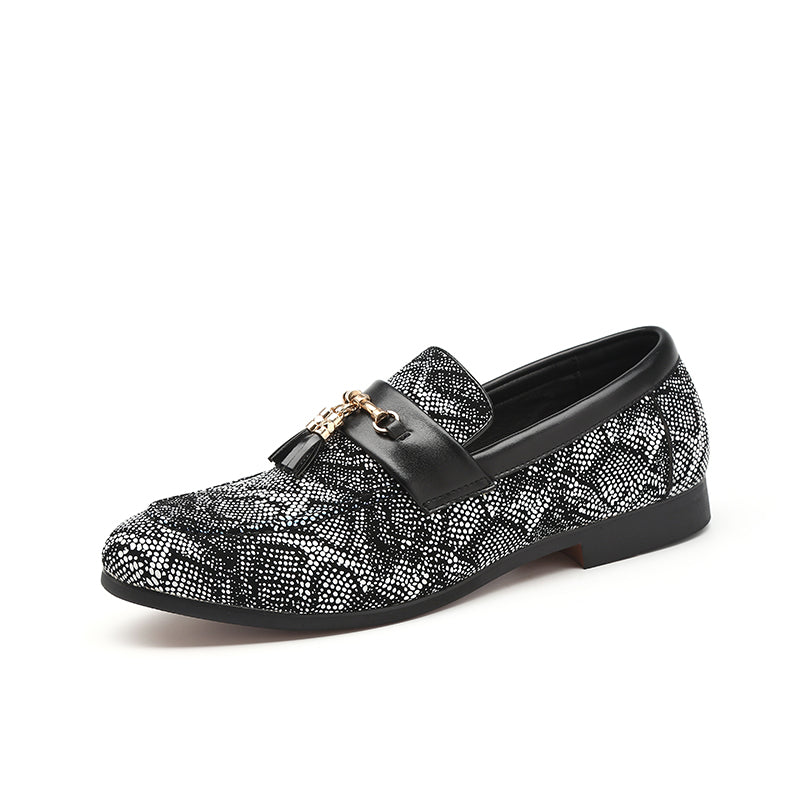 Italian Fashion Party Brand Luxury Dress+Shoe Loafers Leather Men Shoes Original