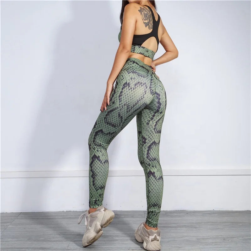 Custom Logo Polyester 2 Piece Fitness Yoga Set Activewear Sets for Women
