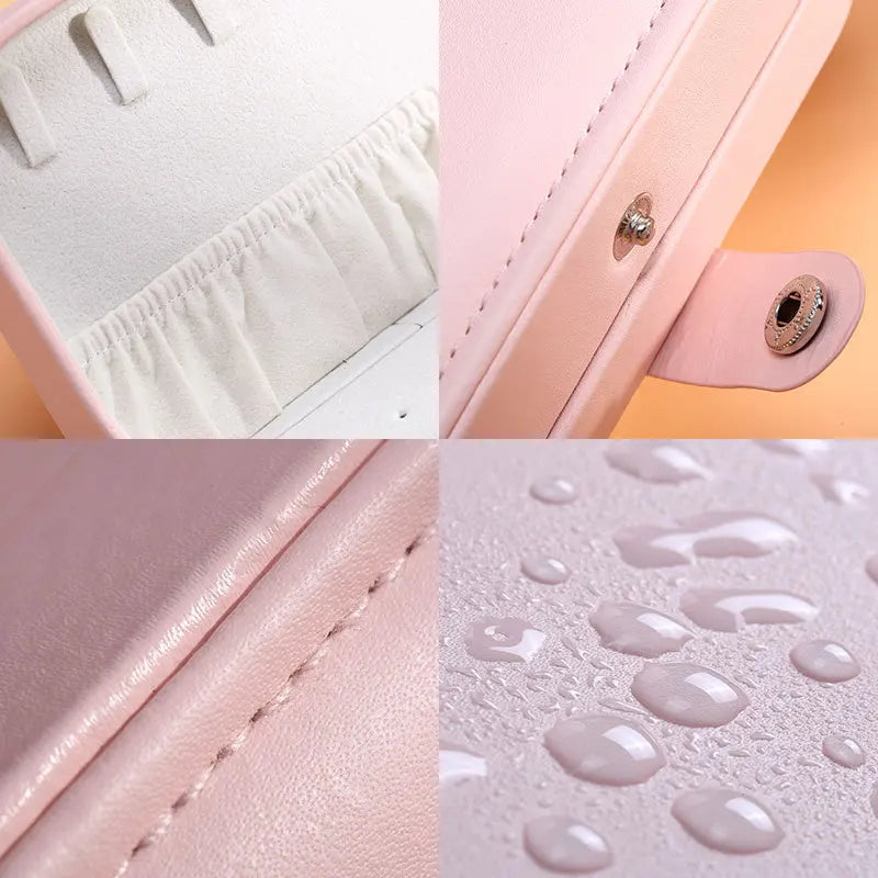 Jewelry Box for Earrings Ring Necklaces Storage PU Leather Box for Jewelry Portable Organizer for Jewelry Travel Jewelry Case