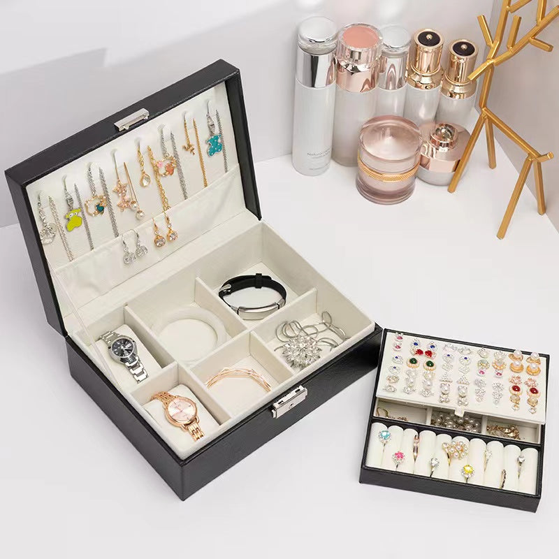Large Capacity Multi-Layer Jewelry Storage Box Earrings Earrings Necklace Ring Jewelry Display Jewelry Organizer