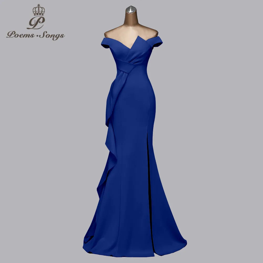 Beautiful New Candy Color Evening Dresses Gree Dress Prom Dresses Mermaid Vestidos De Fiesta De Noche Women Dress Elegant
