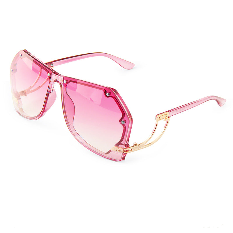 Big Frame Sunglasses Fashion Ocean Film Lovers Sunglasses Men and Women Versatile Sunscreen Sunglasses
