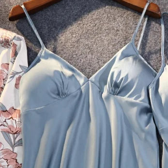 Matching 5 Piece Lace Silk Pajama Short Set Sexy Pajamas for Women