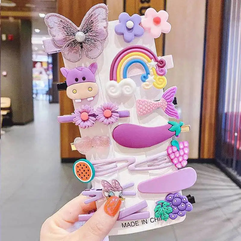 Baby Girls Hair Accessories Sets Fashion Cute Hair Bows Flower Hair Clips for Children Kids Headwear