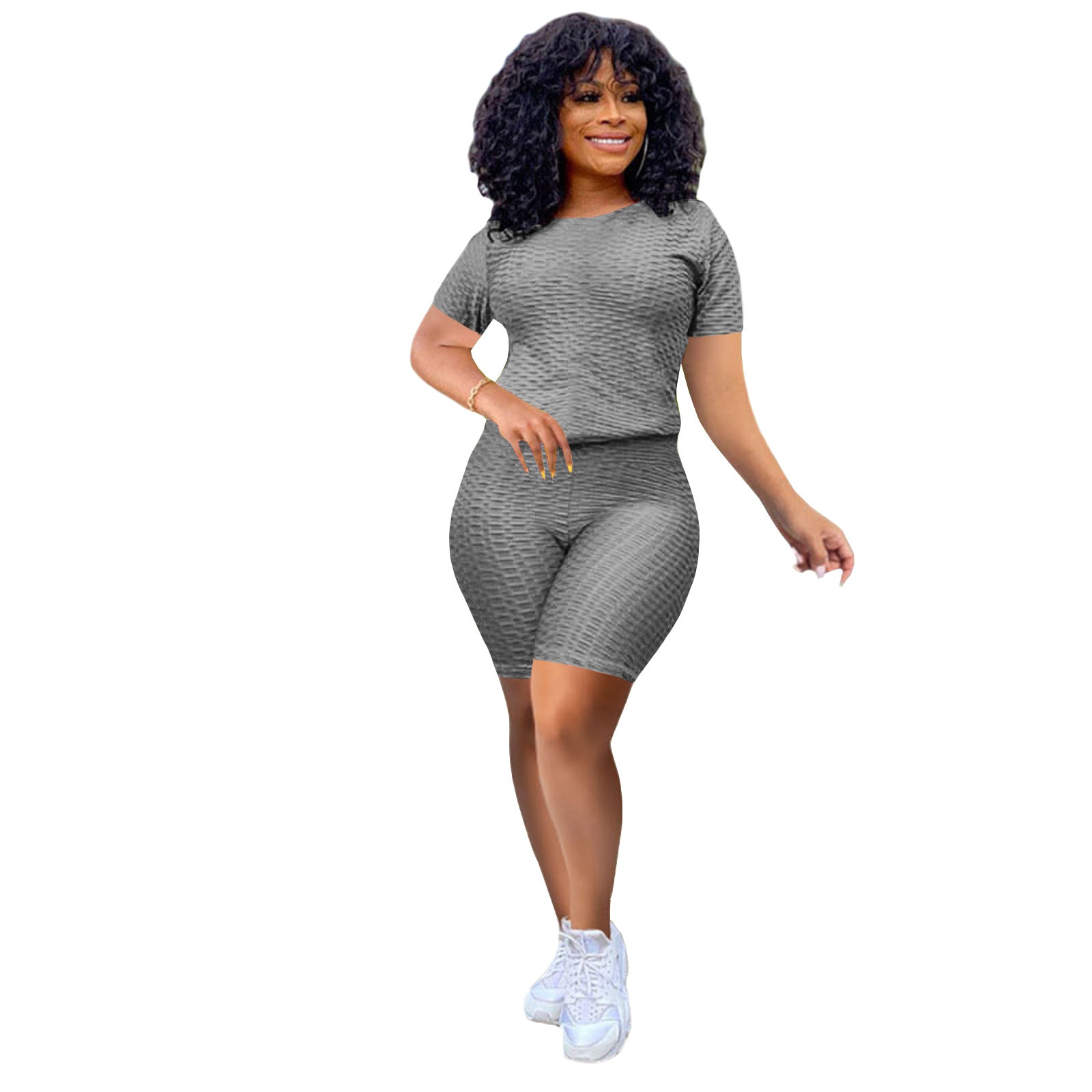 LW -  4204  New Arrival Summer Activewear Set  Butt Lift Purple Yoga Set Fitness Women Activewear