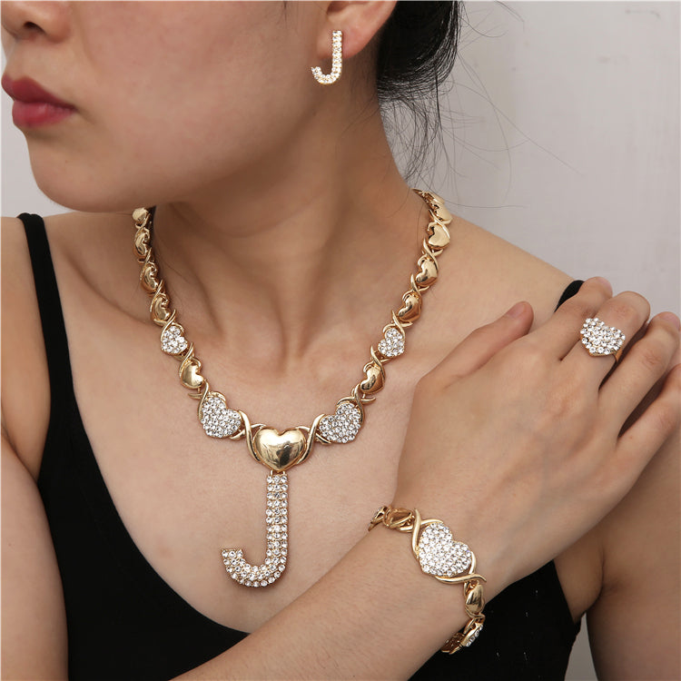 2021 Hip Hop High Quality Gold Jewelry Women Jewelry Set 18k Gold Plating Jewelry Set
