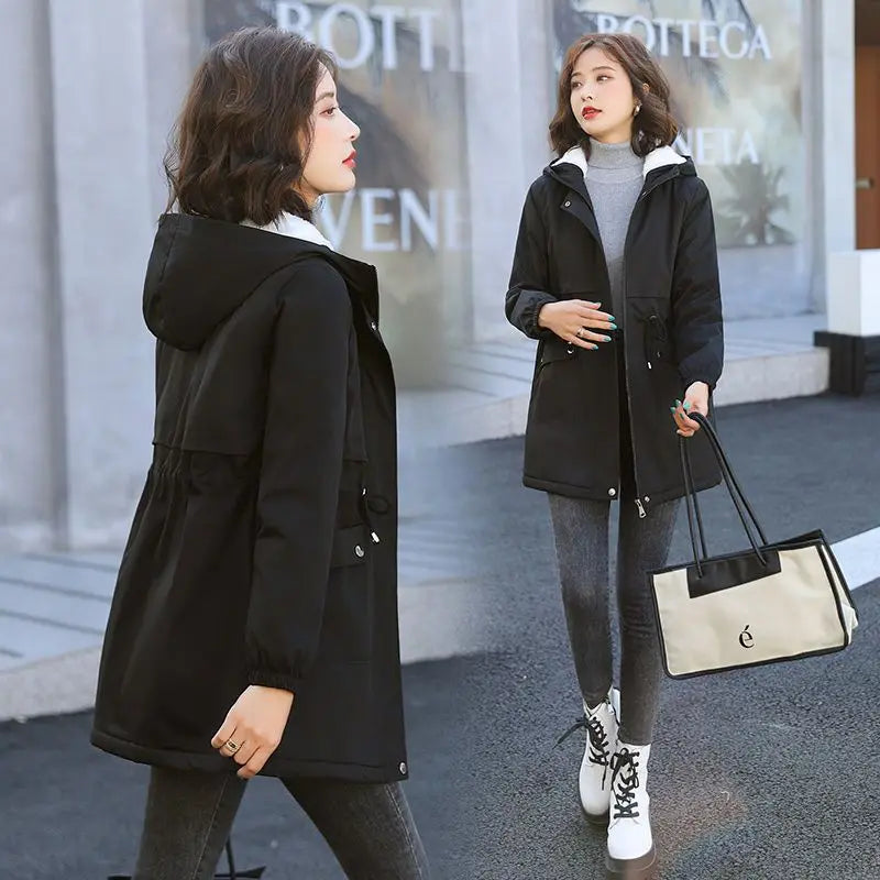 Women's Coats 2025 High Quality Midi Length Loose Women's Clothing Winter Coat Elegant Thick Fashion Fur Coat Women