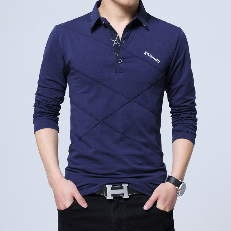 1pcs MOQ Mens Long Sleeve T Shirts New Design Mens Polo Shirts Plain T Shirt Men Clothing