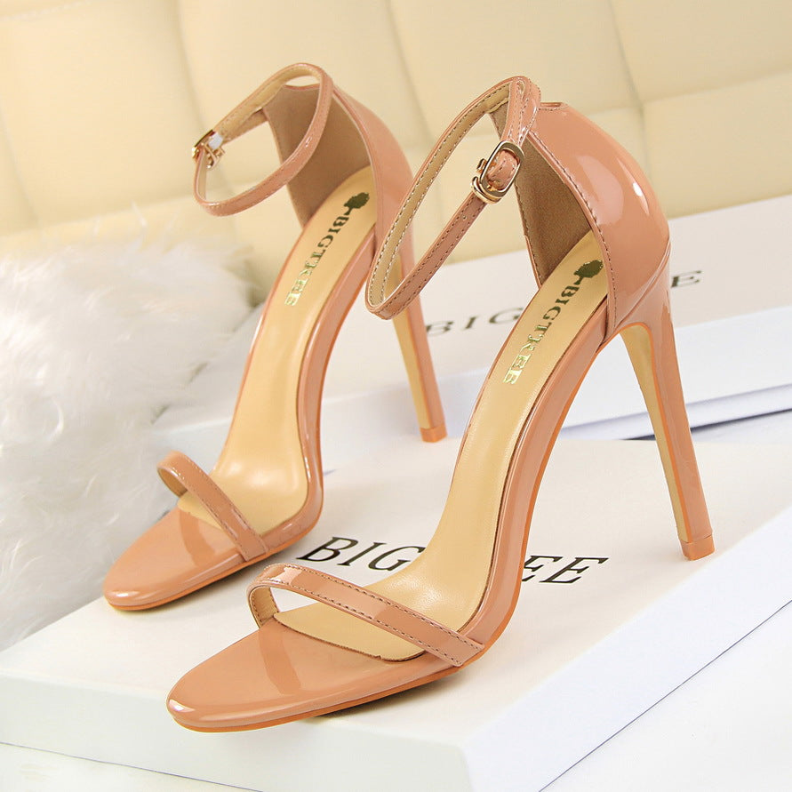 New  Sandals Fashion Shoes Sexy  Summer Serpentine Lace Up Heels Women S High Heel Designers Women S High Heels