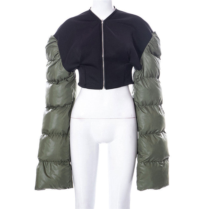 L633-Winter Clothes for Women Patchwork Womens Puffer Coats Jackets Bubble Coat
