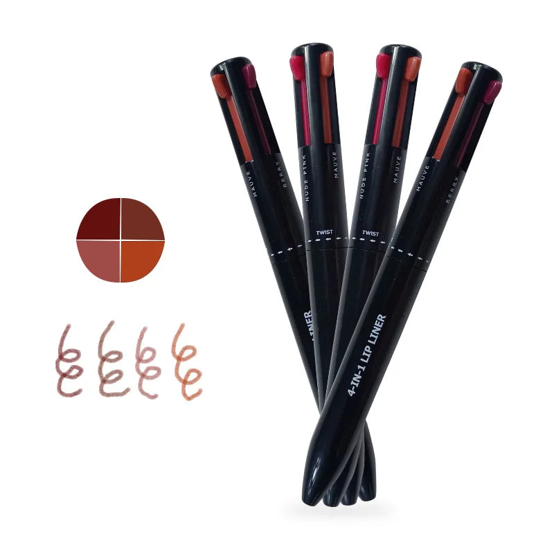 SENKA Private Label 4IN1 Makeup Pen 4 Refills Makeup Lip Liner Lpiz De Maquillaje 4 en 1 Touch Up 4 in 1 Makeup Pen - My Store