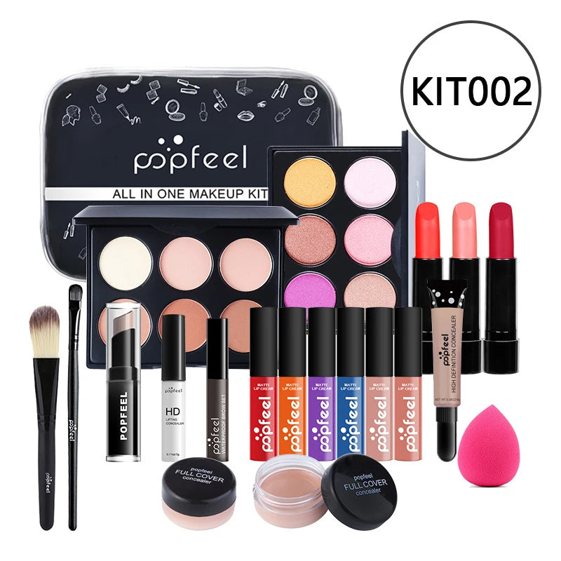20 Styles Makeup Set Eyeshadow Lipstick Eyebrow Pencil Lip Gloss Makeup Brush Powder Nail Polish With Makeup Bag Cosmetics Kit - My Store