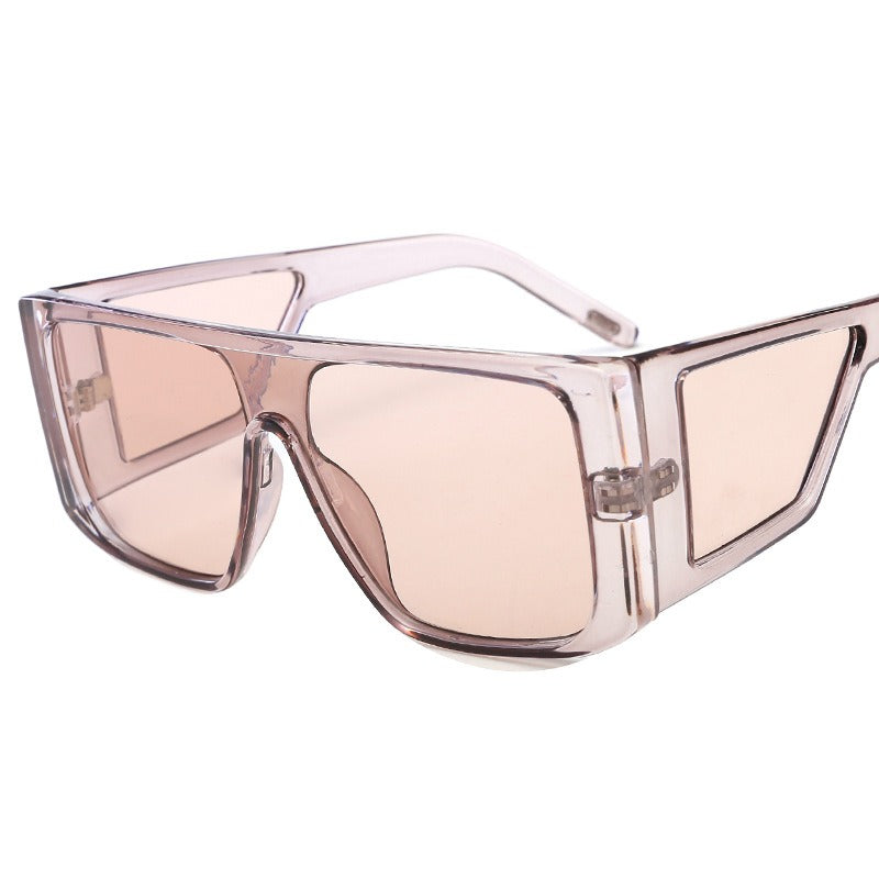 Hot Sell INS Sunglasses Fashion Vintage Rectangle Sunglass Uv400 Ce One Piece Lens Eyewear Sunglasses