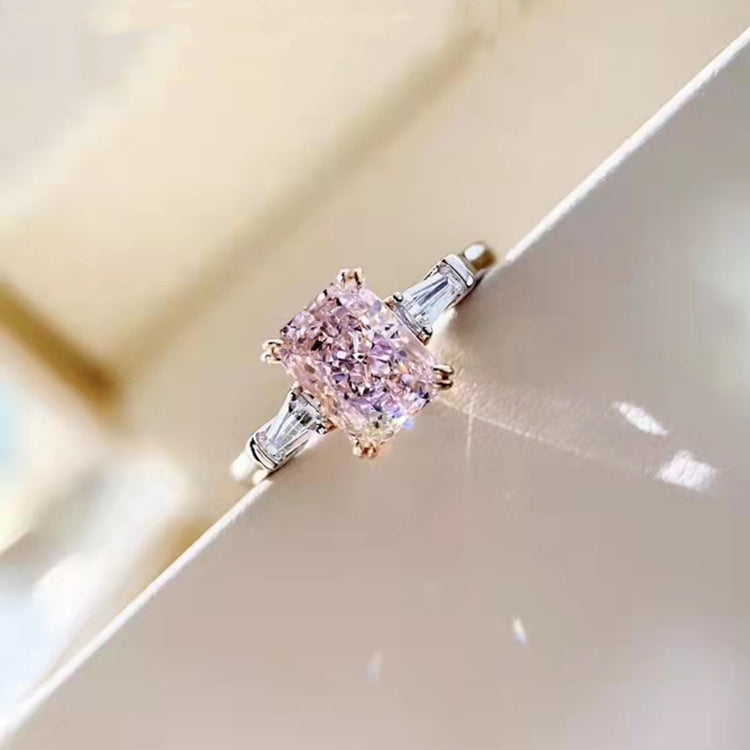 Sgarit Jewelry Manufacturer Custom 18K White Gold Anniversary Jewelry Gift 2Ct Pink Moissanite Jewellery Diamond Custom Ring